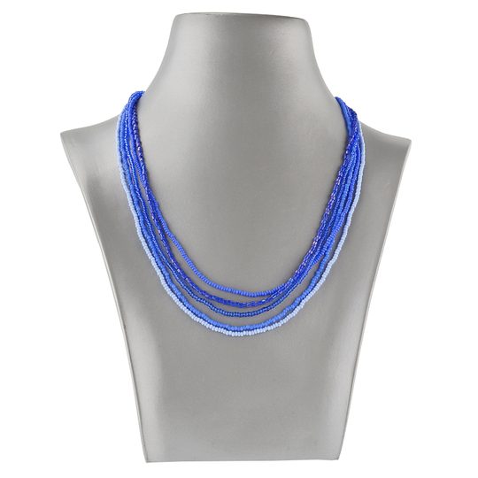 Náhrdelník rokajl modrý postupný