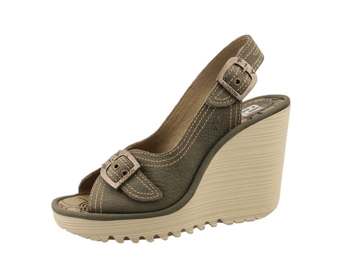 Fly London sandály khaki