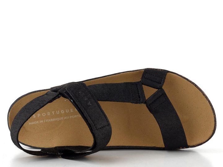 Asportuguesas černé sandály Clew L P018222007