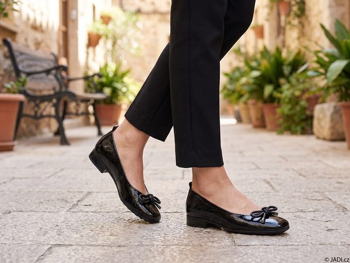 Hispanitas baleríny s mašľou Genova black HI254285