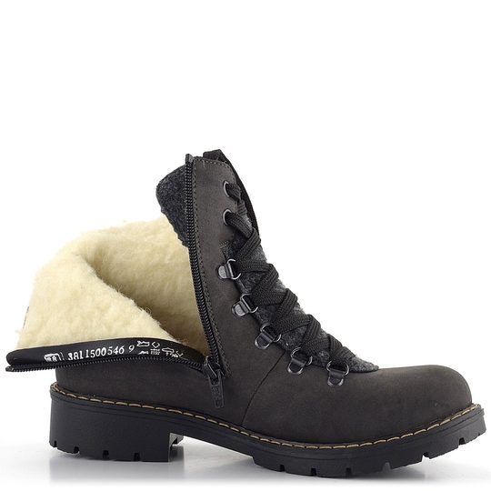 Rieker členková obuv s nápletom a membránou šedá Y9131-45