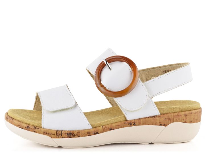 Remonte sandály s plastovou sponou bílé R6853-80