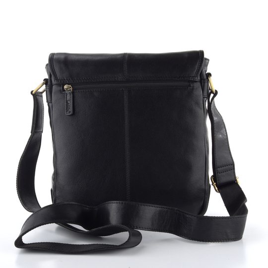 Kožená crossbody kabela černá 2089/T