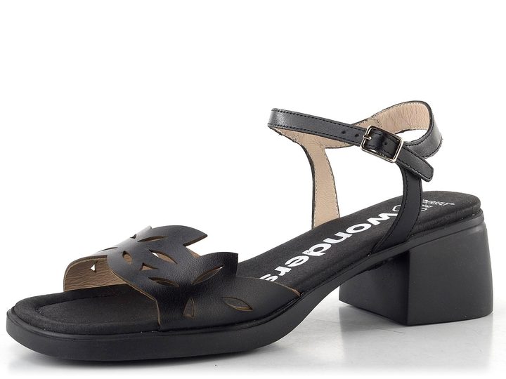 Wonders sandály na podpatku negro D-2301