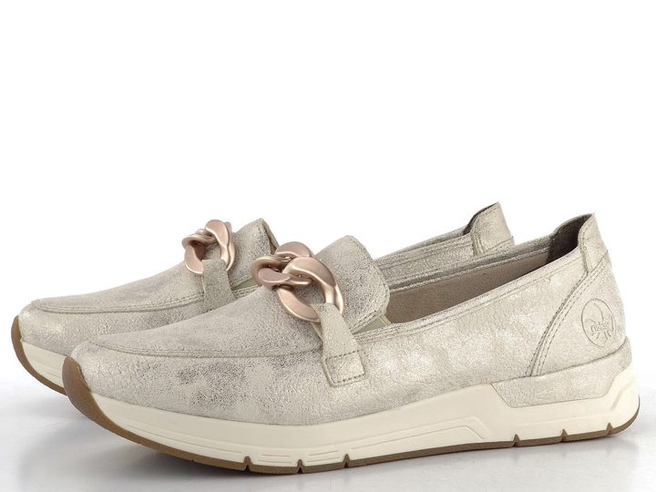 Rieker sportovní mokasíny Beige-Gold 58944-61
