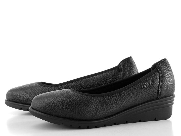 Rieker lodičky na kline čierne L5360-00