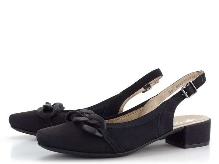 Rieker čierne lodičky s voľnou pätou 47068-00