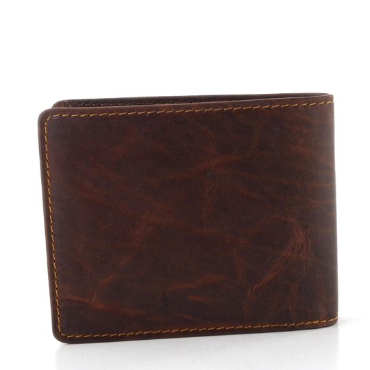 Pánská peněženka s ražbou jízdního kola brown 66-3701/M