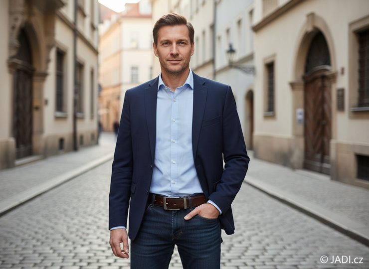 Kožený opasek tmavě hnědý se stříbrnou sponou 32 mm