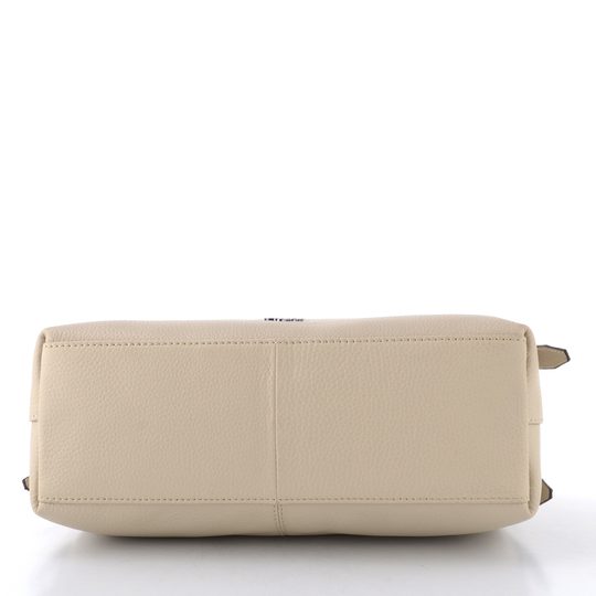 Dámská menší kožená kabelka přes rameno off white LG251