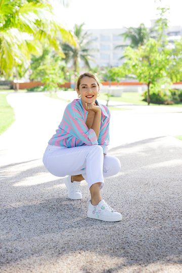 Remonte tenisky na platformě bílé/barevný potisk D1C03-80