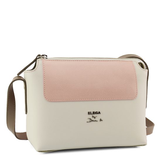 Elega by Dana M. crossbody kabelka bílá/růžová/taupe 69213