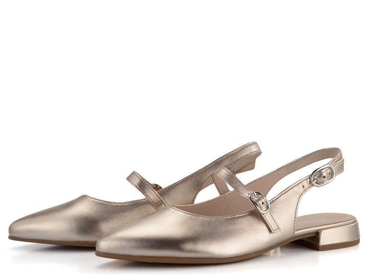 Gabor metalické baleríny s voľnou pätou Puder 41.502.62