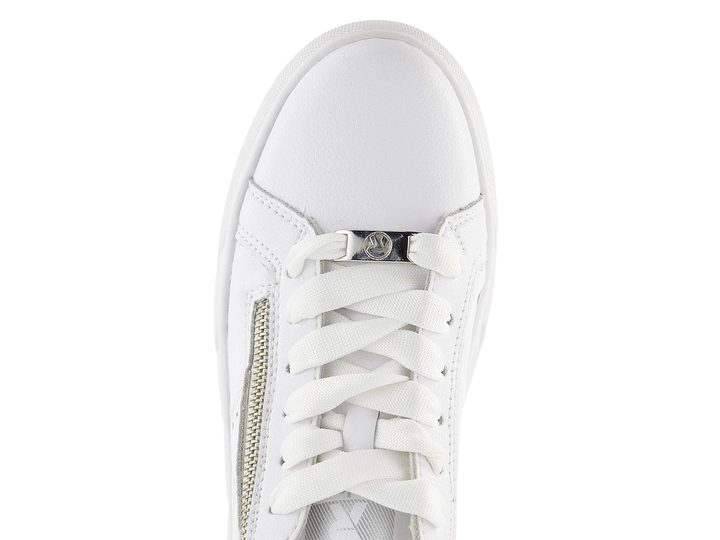 Rieker dámske tenisky so zipsom Weiss/Perlmutt W2605-80