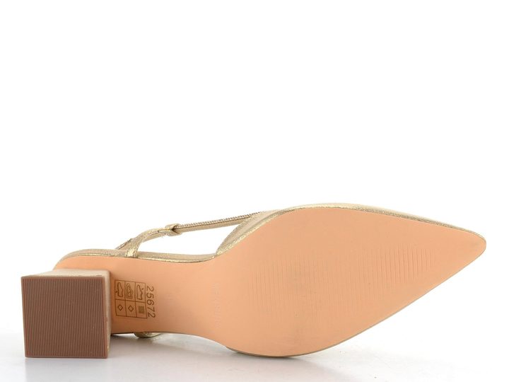 Menbur společenské lodičky s volnou patou Oro/Gold 25672