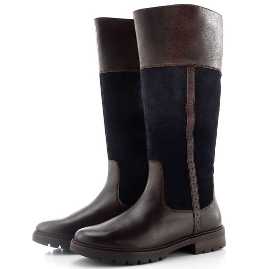 Ara kožené kozačky Cambridge cacao/blau 12-11274-13