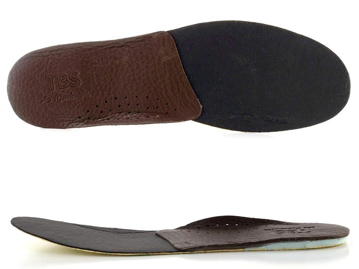 TBS kožené prozouvací tenisky chocolat/bronze Jazlace M7M65