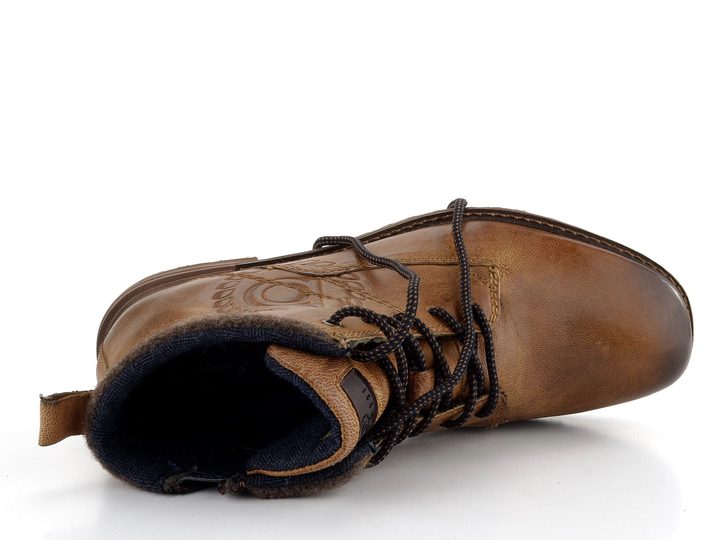 Bugatti šněrovací kotník koňakový 321-A0U3P-3200