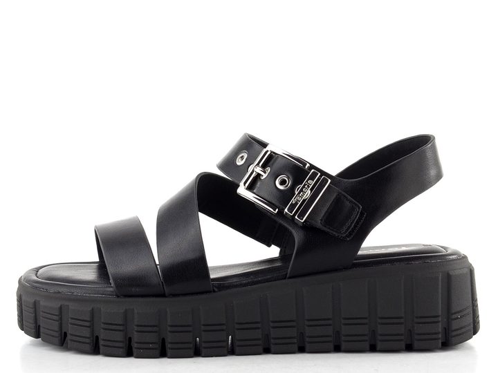 Tamaris černé sandály na platformě 1-28233-46