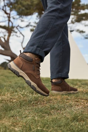 Rieker pánský šněrovací kotník s membránou hnědý 31204-22