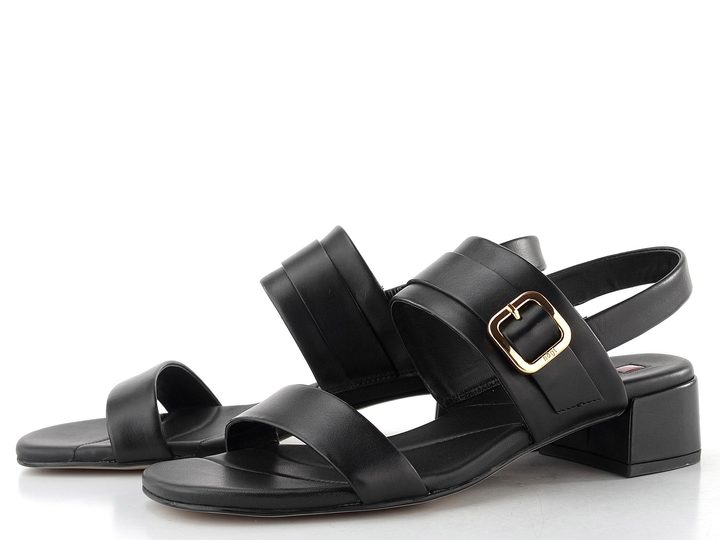 Högl luxusní sandály na podpatku schwarz 1-102610-0100