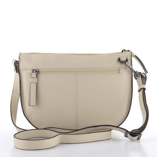 Dámská oblá kožená kabelka Off White LG 199