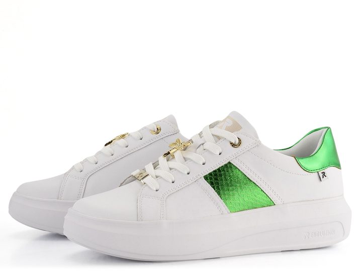 Rieker Revolution tenisky na platformě Weiss/Apfel W1202-81