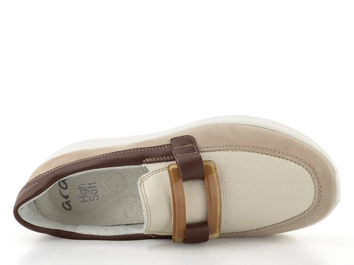 Ara širší mokasíny New York beach/mocca/cream 12-25122-07