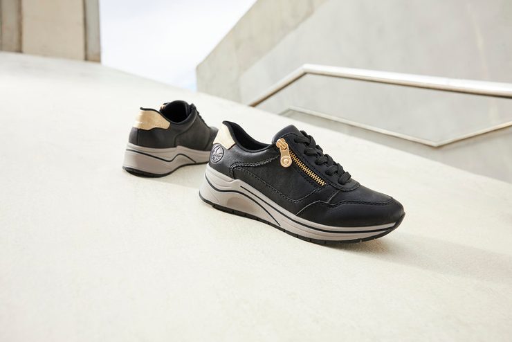 Rieker tenisky se zipem černé N9501-00