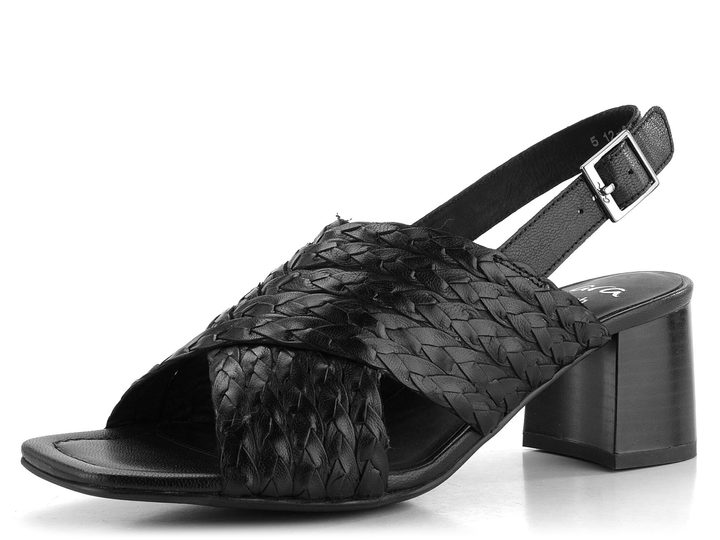 Ara dámske širšie sandále na podpätku Brighton Black 12-20501-01