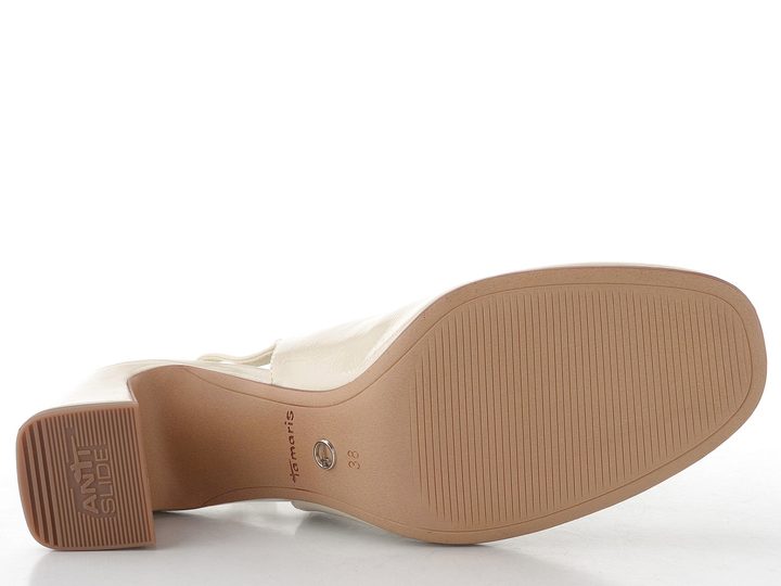 Tamaris lodičky s nártovým páskem a volnou patou ivory 1-29601-46