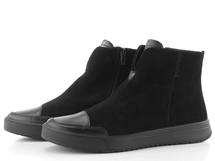 Ara semišový kotník s vnitřním zipem Rom schwarz 12-50026-01