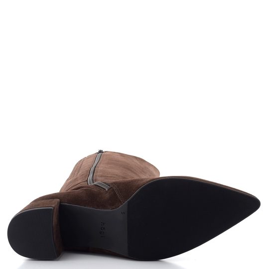 Högl semišové kozačky chocplum 2-104722-2100