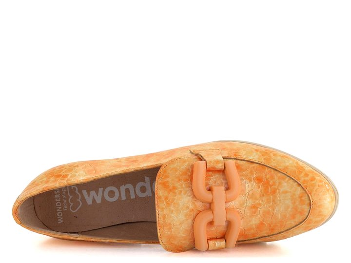Wonders slip-on polobotky na klínku Apricot C-33311