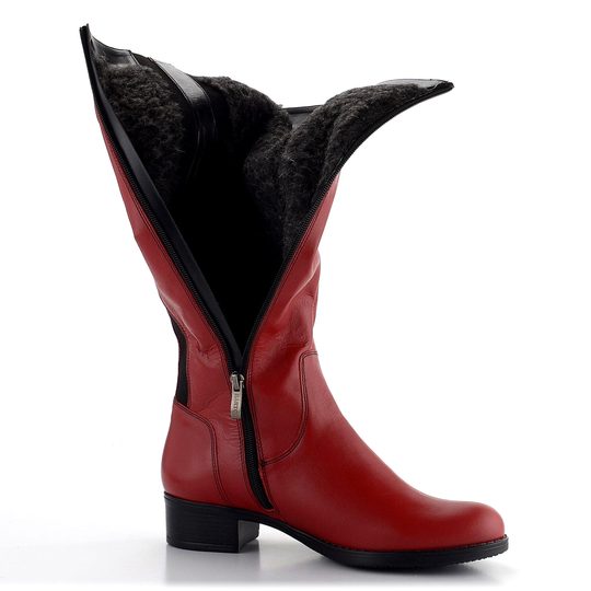 Barton variabilní kozačky šíře L kombinované červené 11819