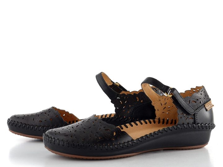 Pikolinos prořezávané baleríny s páskem Vallarta Black 655-0906