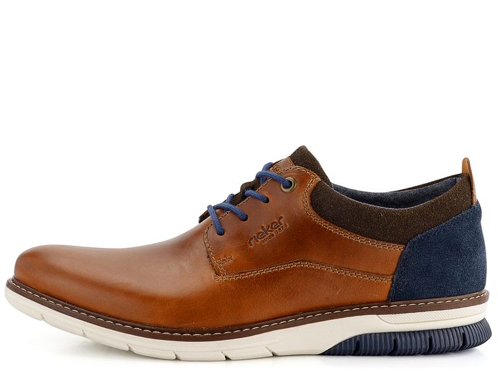 Rieker pánské šněrovací polobotky koňakové kombi 14405-24