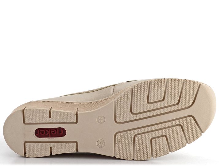 Rieker prozouvací polobotky na klínku béžové 53785-60