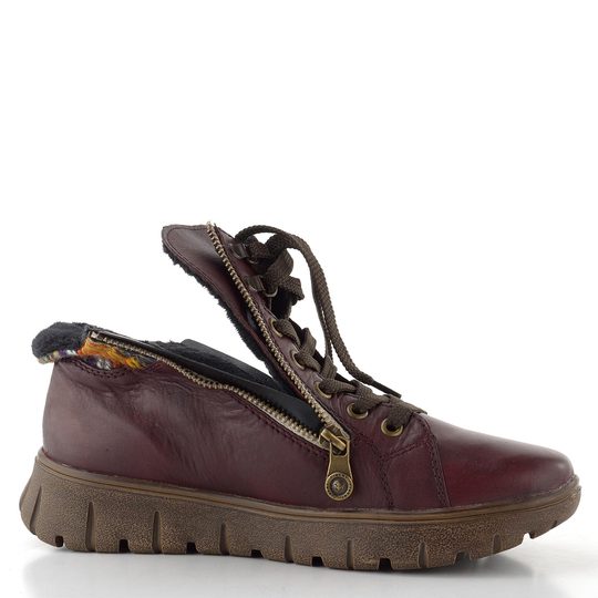 Rieker šněrovací kotník s membránou vino/orange-multi N1305-35