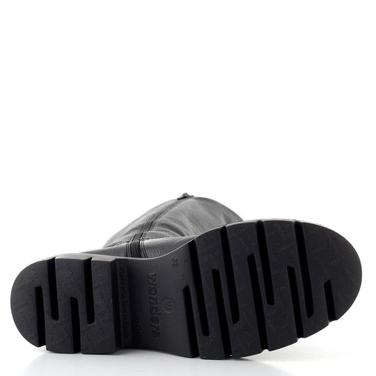 Wonders kozačky na robustní podešvi negro A-4304