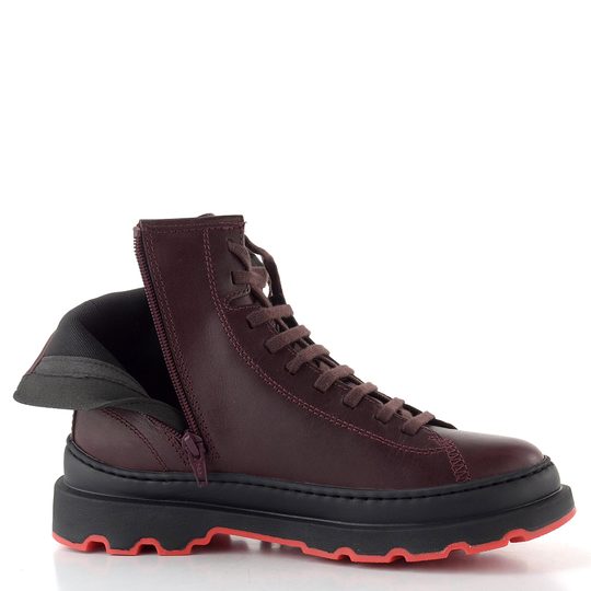 Camper kotník na hrubé podešvi Brutus burgundy K400816-003