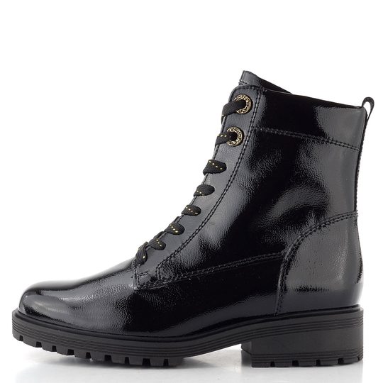 Gabor lakovaná čierna členková obuv 72.765.97