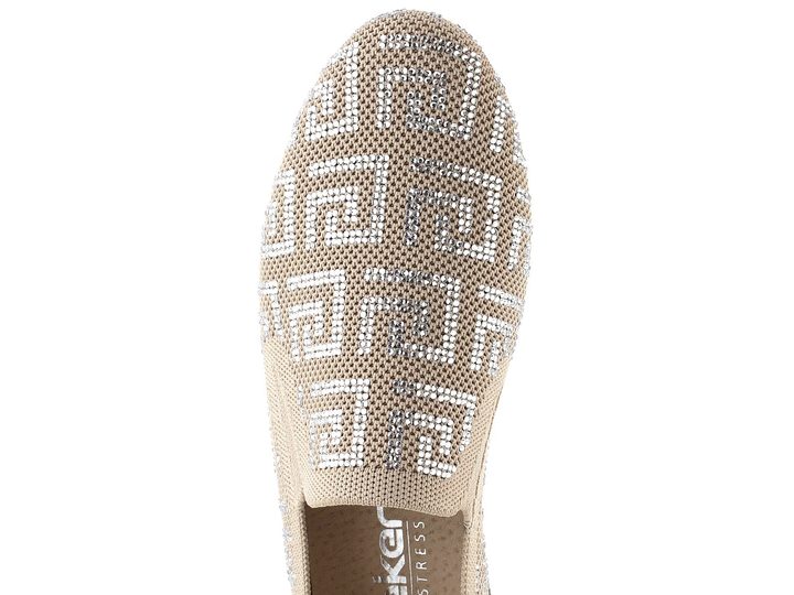 Rieker textilné trblietavé mokasíny ginger 51953-62