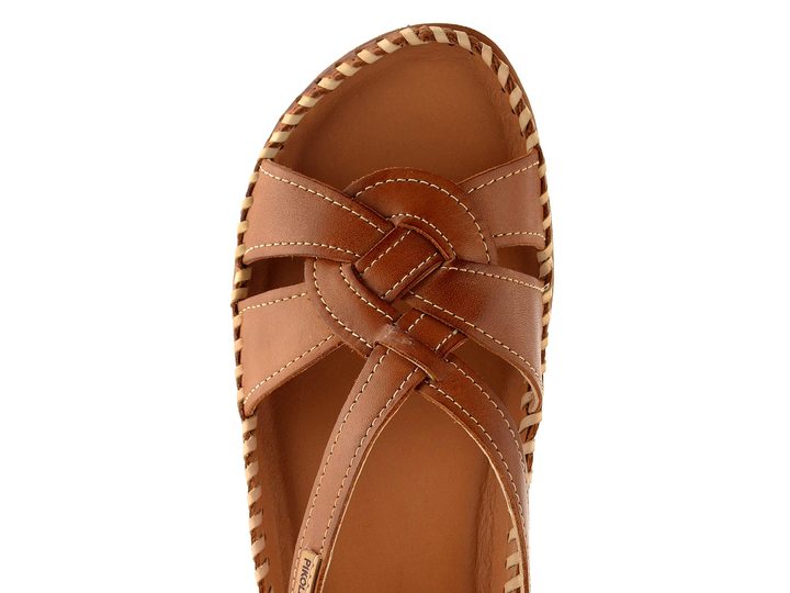 Pikolinos sandály s proplétanými  pásky Cadaques brandy W8K-1839