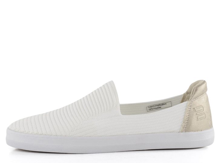 TT.BAGATT slip-on úpletové mokasíny white/metallics D35-AKD60-6950