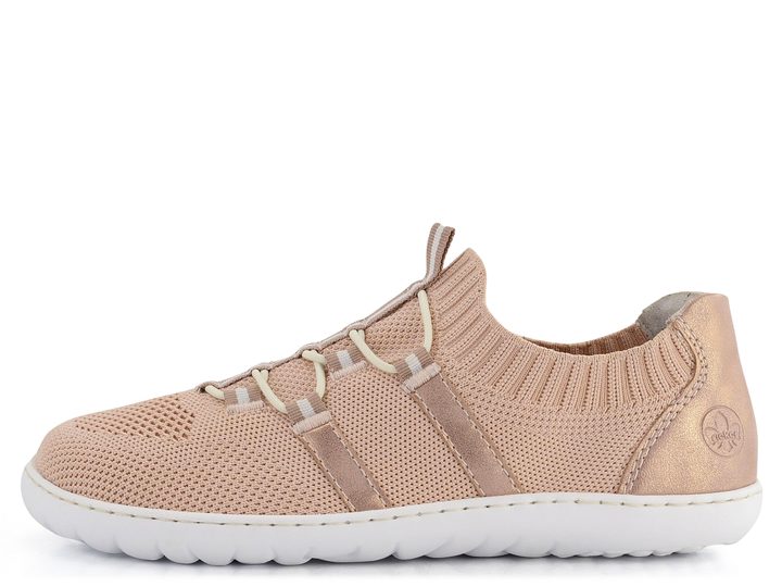 Rieker úpletové prozouvací polobotky růžové 52854-31