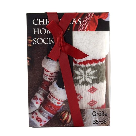 Dámské teplé vánoční ponožky v dárkové krabičce