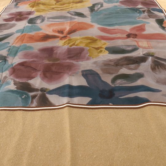 Fraas šála z viskózové směsi a hedvábí s květinovým potiskem 623538-180