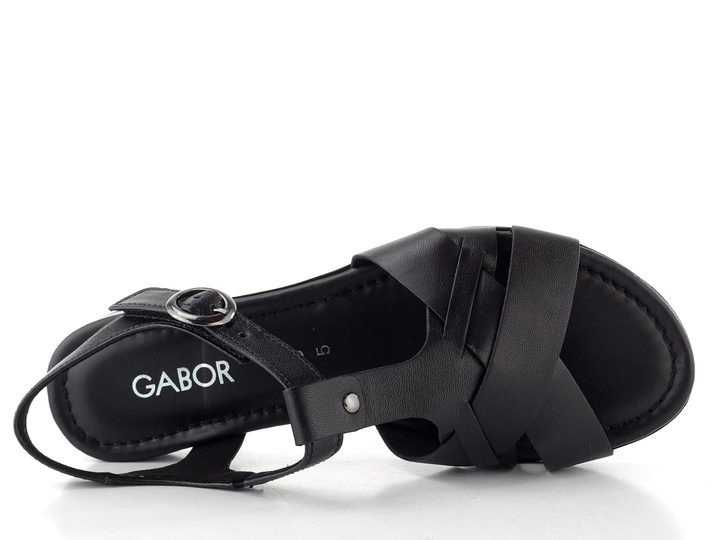 Gabor sandály na nízkém podpatku schwarz 82.794.57
