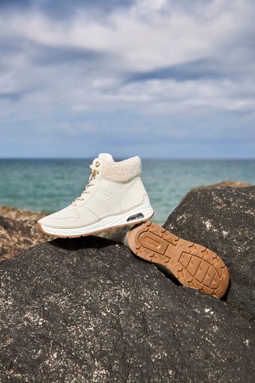 Rieker šněrovací kotník crema/offwhite-metallic 44555-60